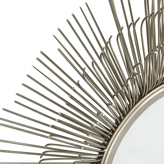29'' Silver Modern Metal Wall Mirror